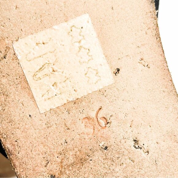 🍋 Free People • Women’s Day Bird Mini-Wedge Slide Sandals inShimmery Black 36EU - Picture 6 of 9